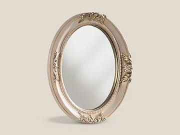5470 - Oval framed wooden mirror by Tarocco Vaccari Group - view 2